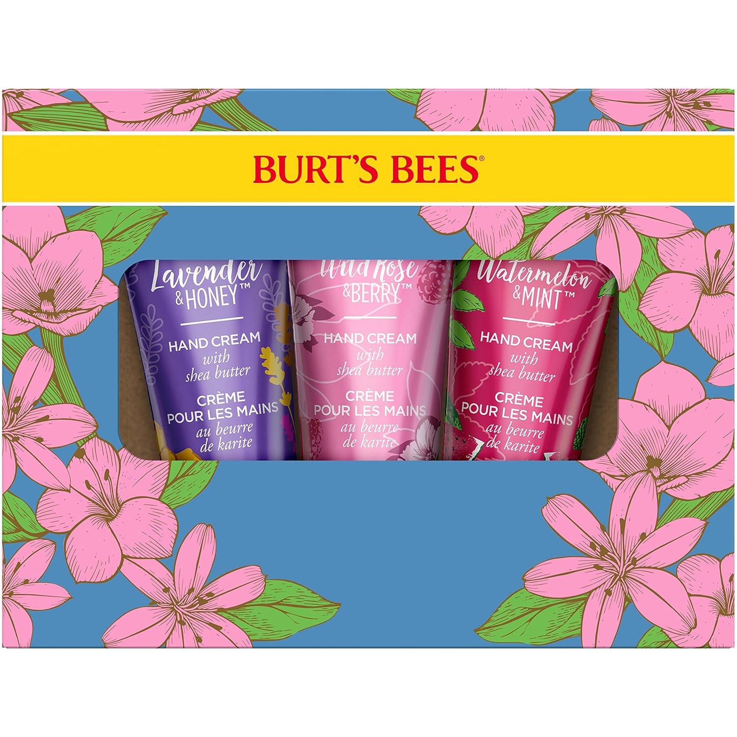 image:imageBurts Bees Handcream Watermelon amp Mint Handcreme mit Sheabutter Handpflege fr trockene Hnde 500437Handcreme Trio Geschenkset