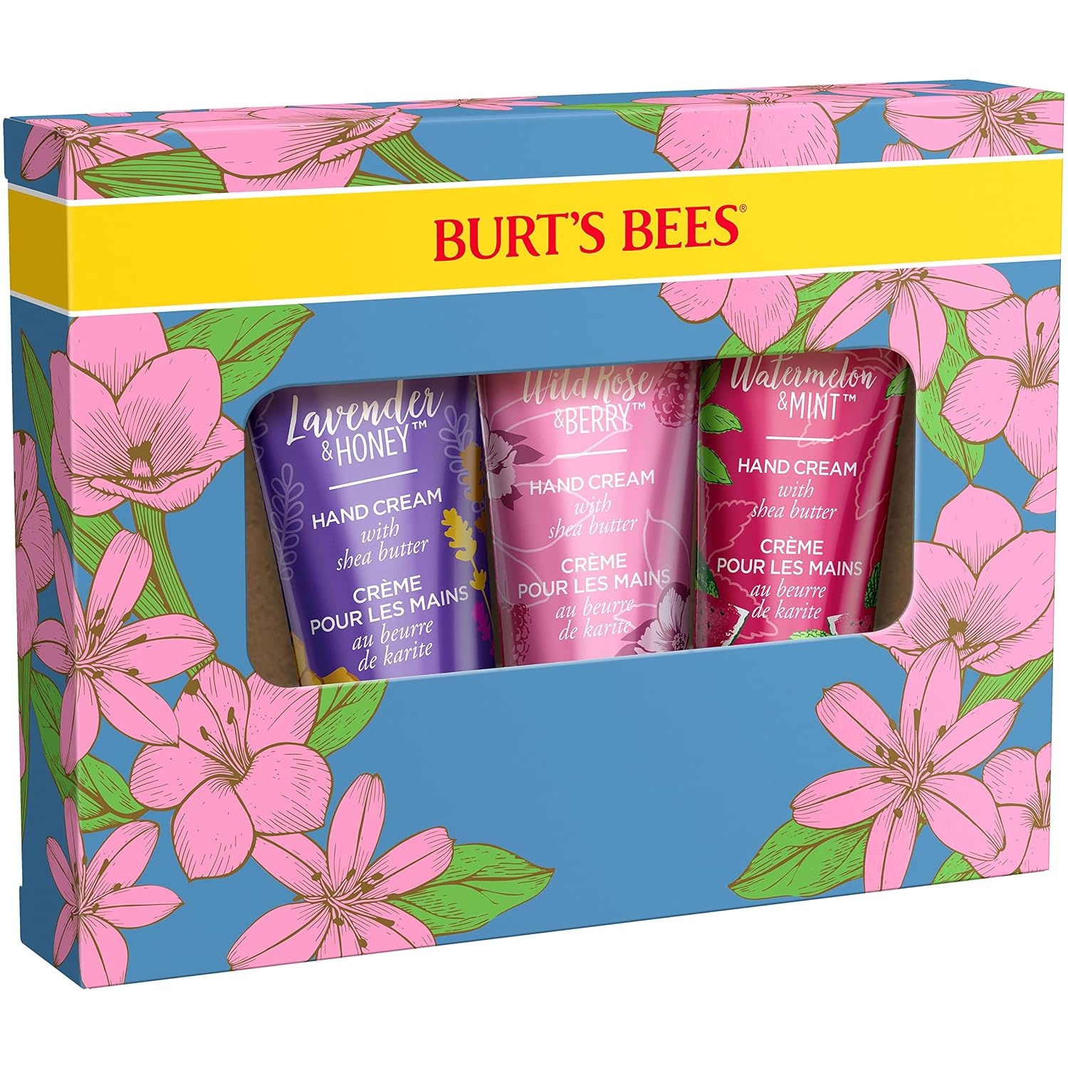 image:imageBurts Bees Handcream Watermelon amp Mint Handcreme mit Sheabutter Handpflege fr trockene Hnde 500437Handcreme Trio Geschenkset