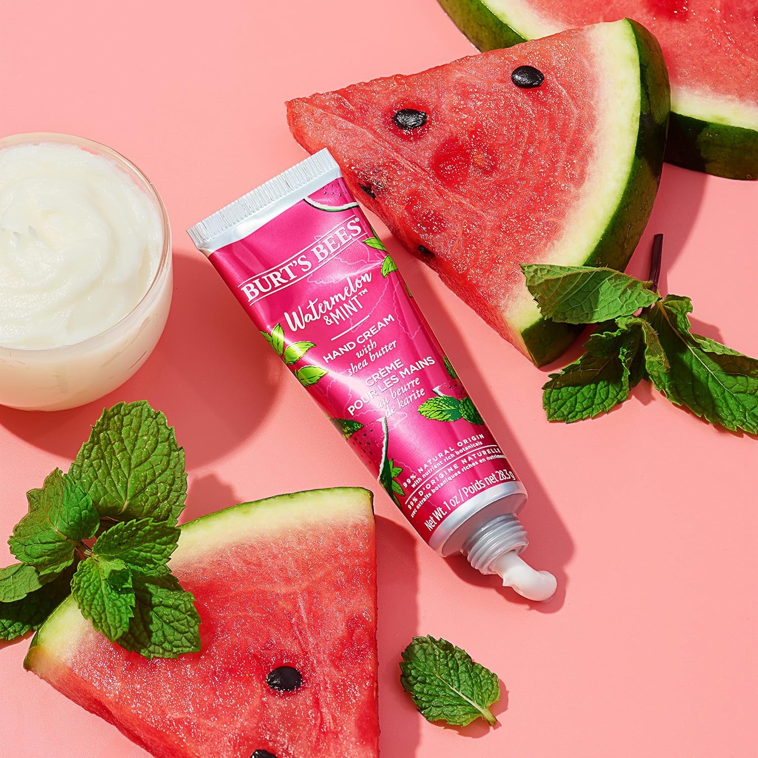 image:imageBurts Bees Handcream Watermelon amp Mint Handcreme mit Sheabutter Handpflege fr trockene Hnde 500437Wassermelone und Minze