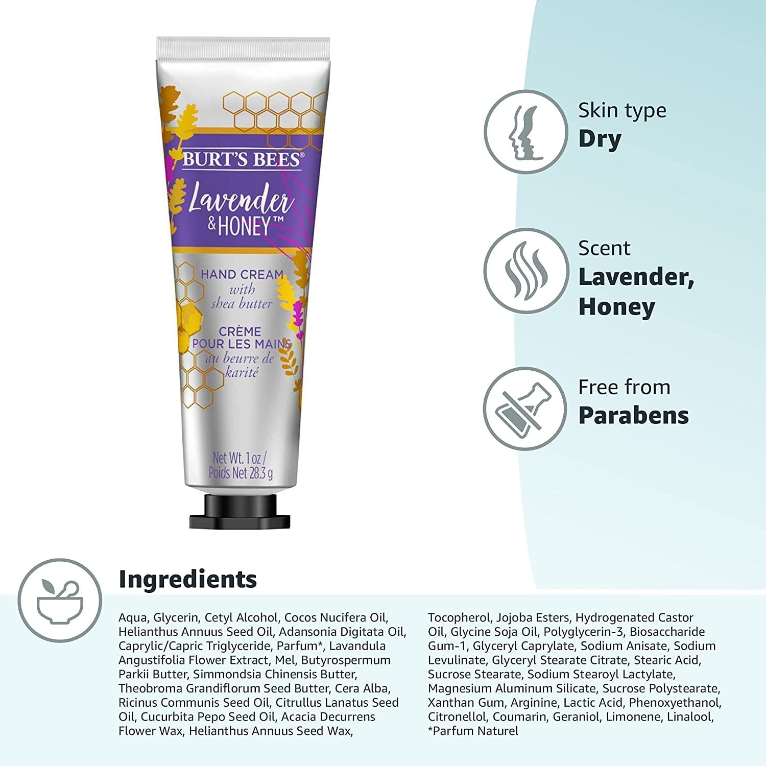 image:imageBurts Bees Handcream Wild Rose amp Berry Handcreme mit Sheabutter Handpflege fr trockene Hnde 500436283 g 2er Pack