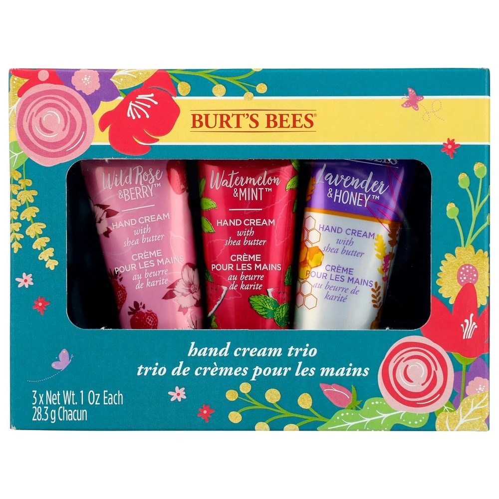 image:imageBurts Bees Handcream Watermelon amp Mint Handcreme mit Sheabutter Handpflege fr trockene Hnde 500437Handcreme Trio Geschenkset blaugrn