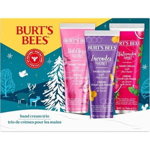 Burt’s Bees Handcream Watermelon & Mint – Handcreme mit Sheabutter – Handpflege für trockene Hände – 500437(Handcreme Trio Geschenkset – Violett)